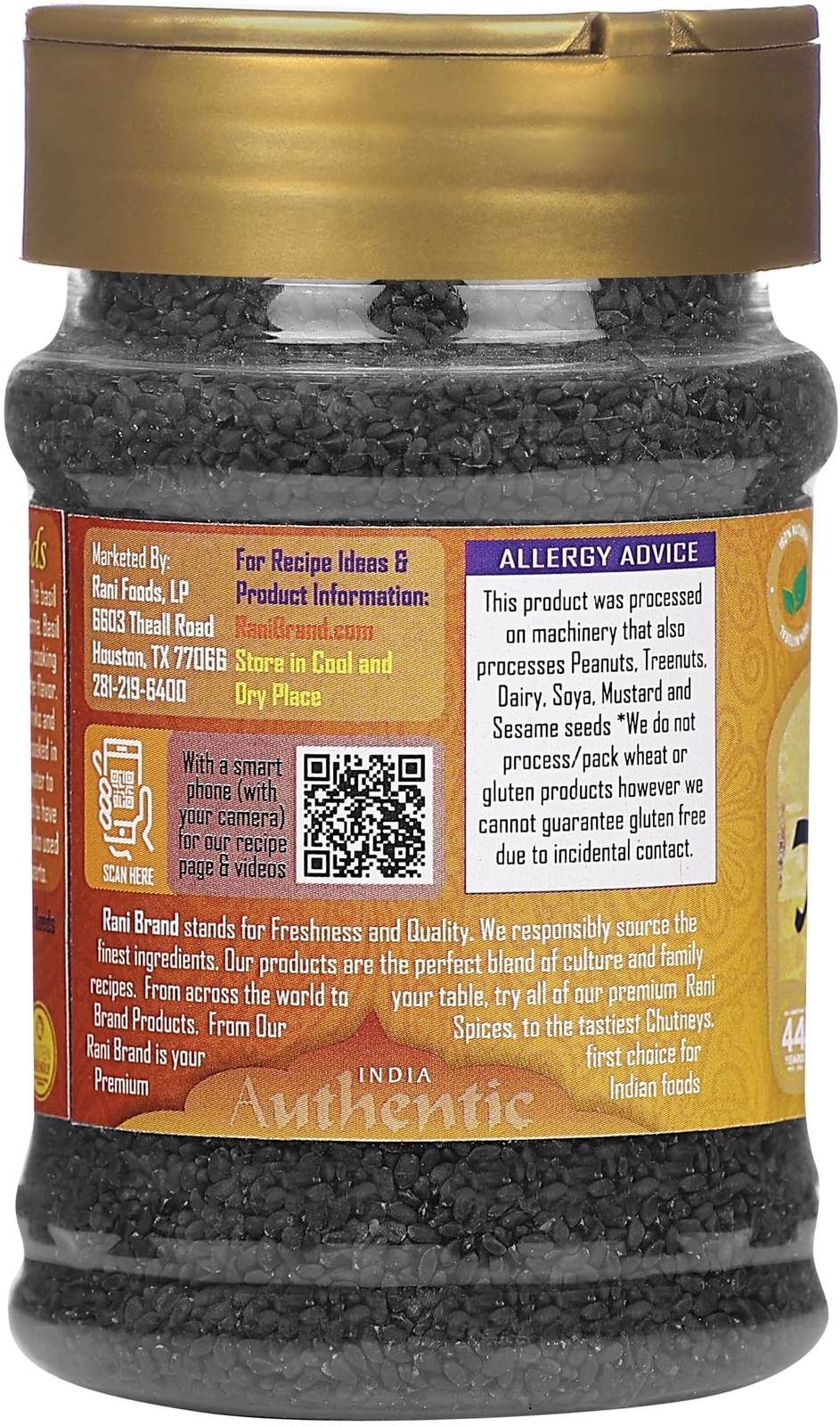 Rani Tukmaria (Natural Holy Basil Seeds) 4.94oz (140g)