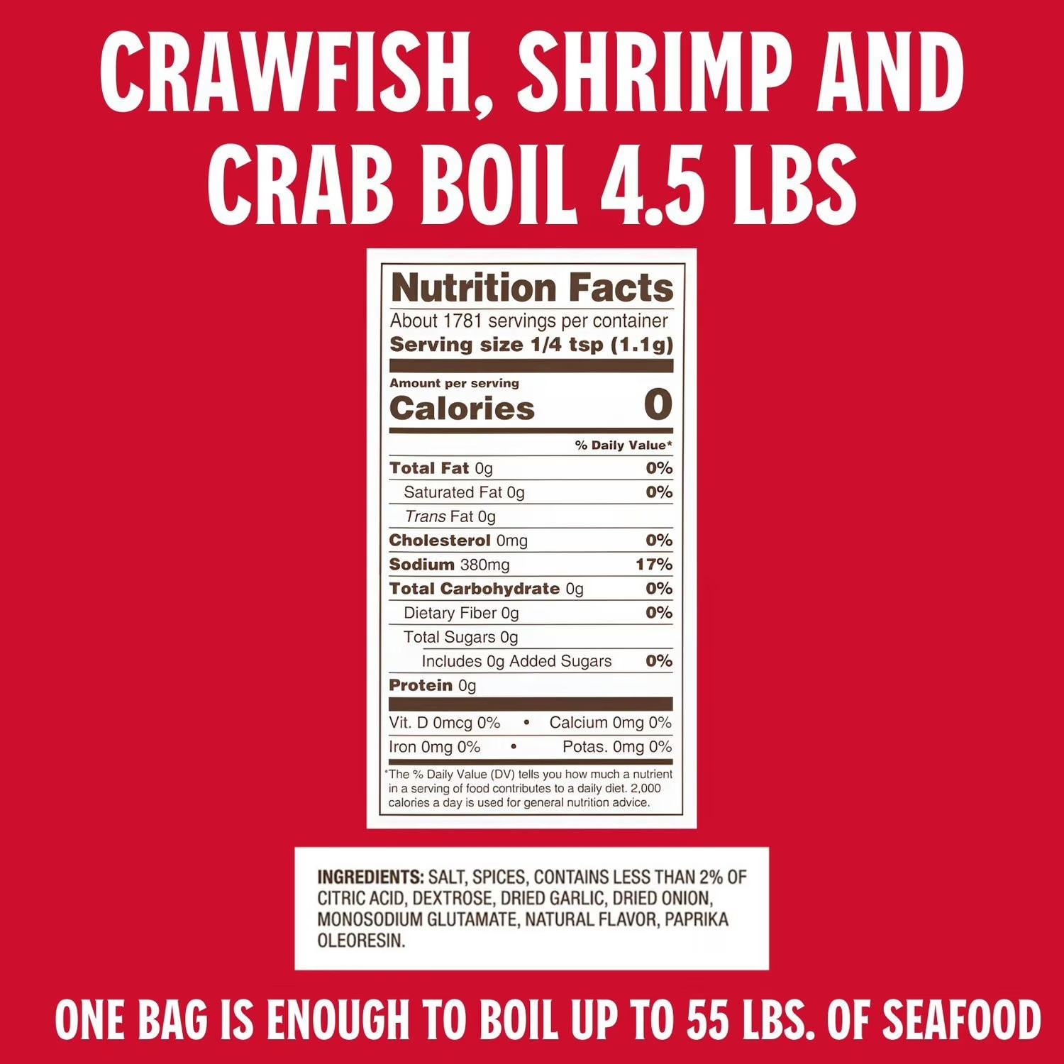 Louisiana Fish Fry Crawfish Shrimp and Crab Boil 4.5 lbs with free shipping