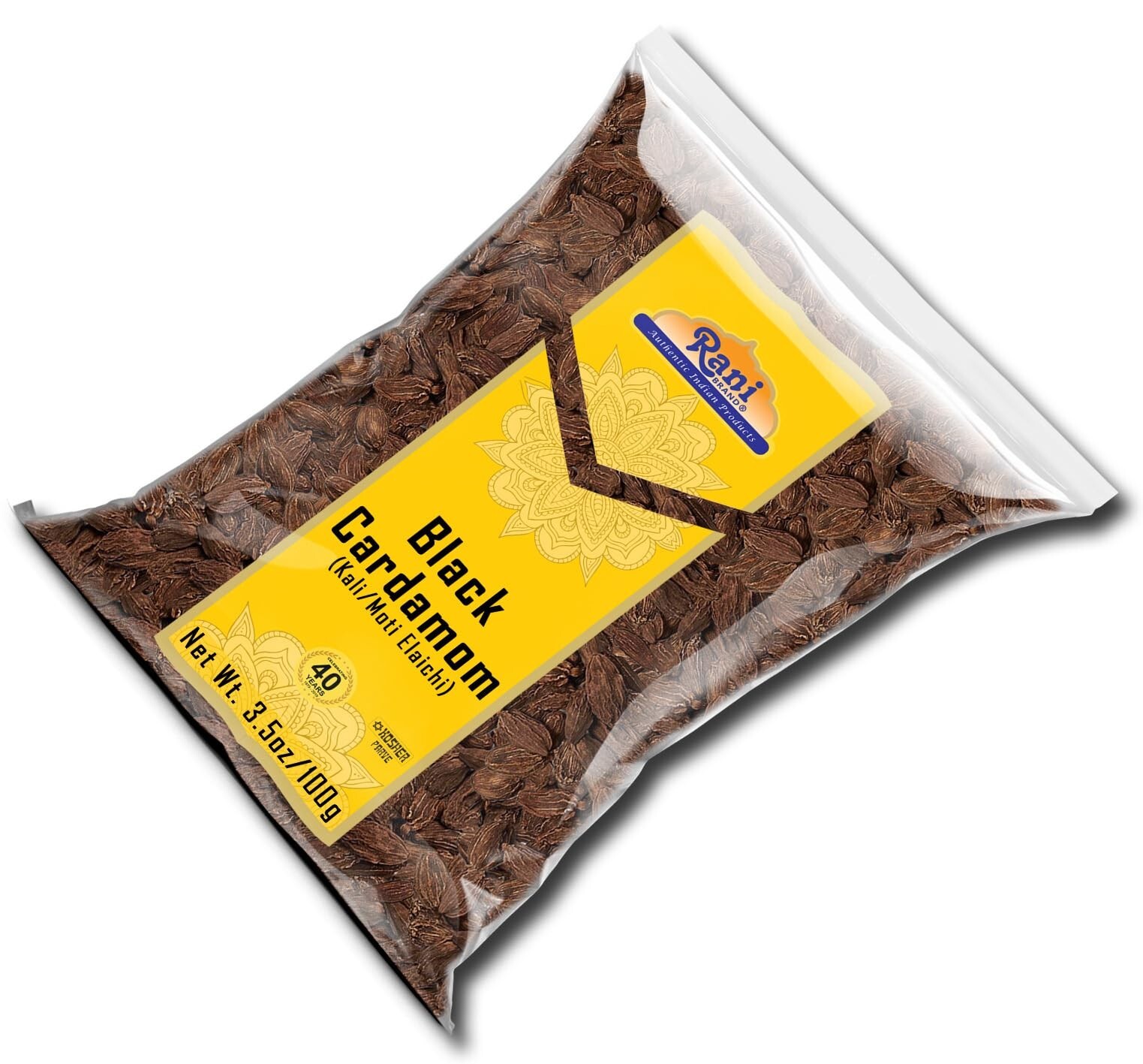 Rani Black Cardamom Pods (Kali Elachi) Whole Indian Spice 3.5oz (100g)