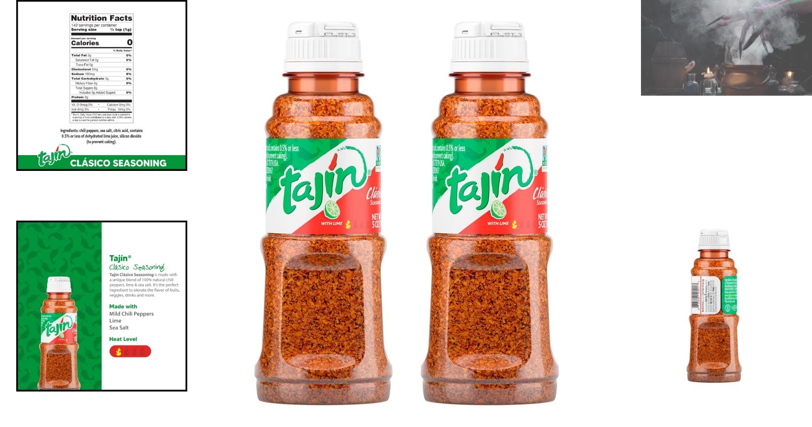 Pack of 2 Tajín Clásico Chili Lime Seasoning – 100% Natural Flavor Boost