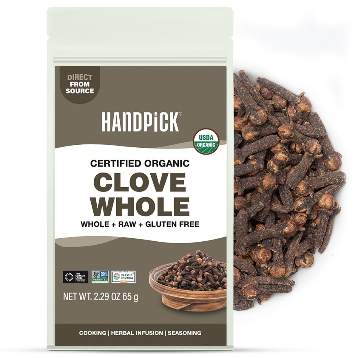 Whole Organic Cloves 2.3oz 65g South India Spice Cooking Tea Mulled Wine