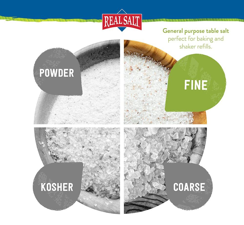 Real Salt Natural Sea Salt Pack of 2 26 Ounce Unrefined Trace Minerals