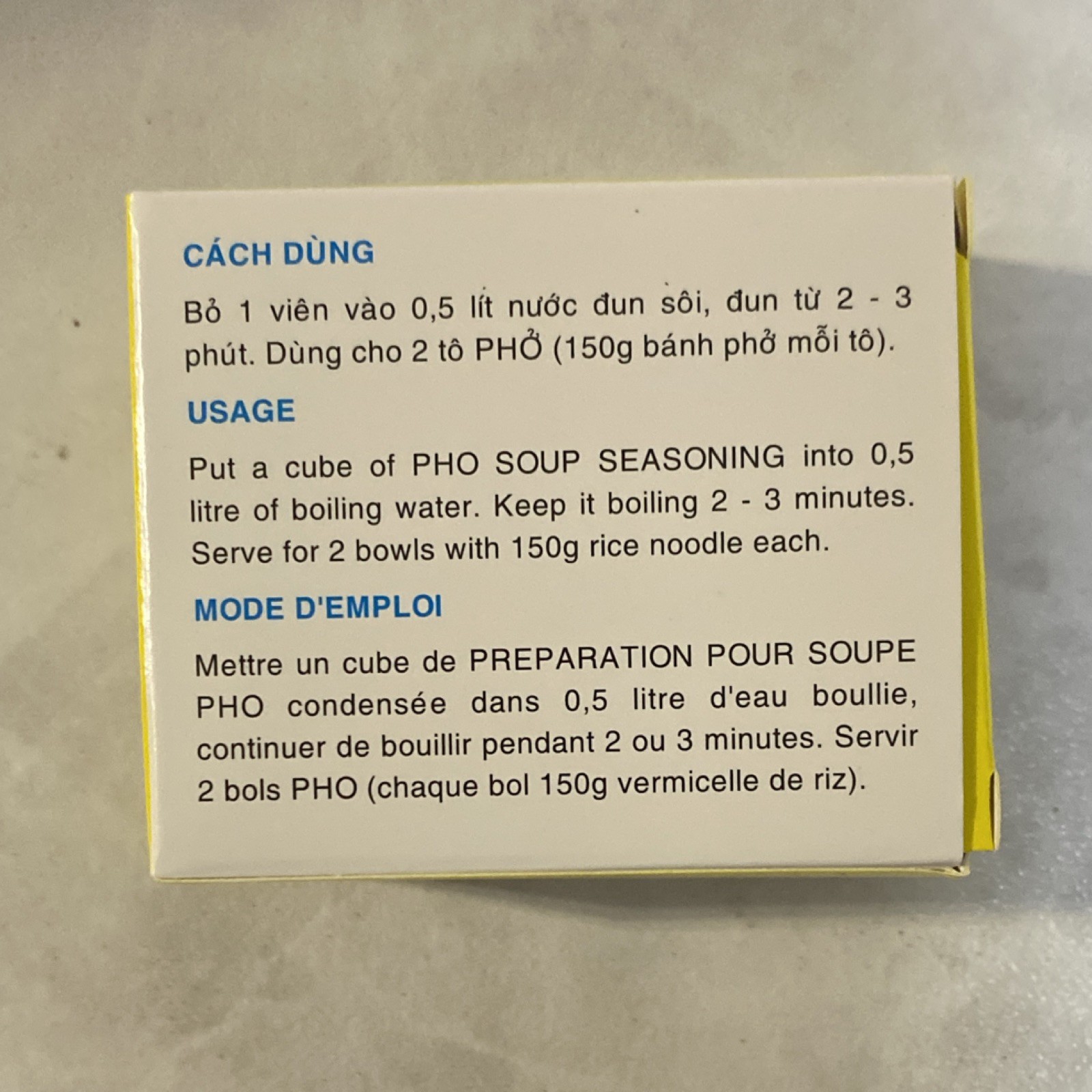 PHO SEASONING “Bao Long Pho Soup Seasoning Cubes Pack of 4 Vietnamese”