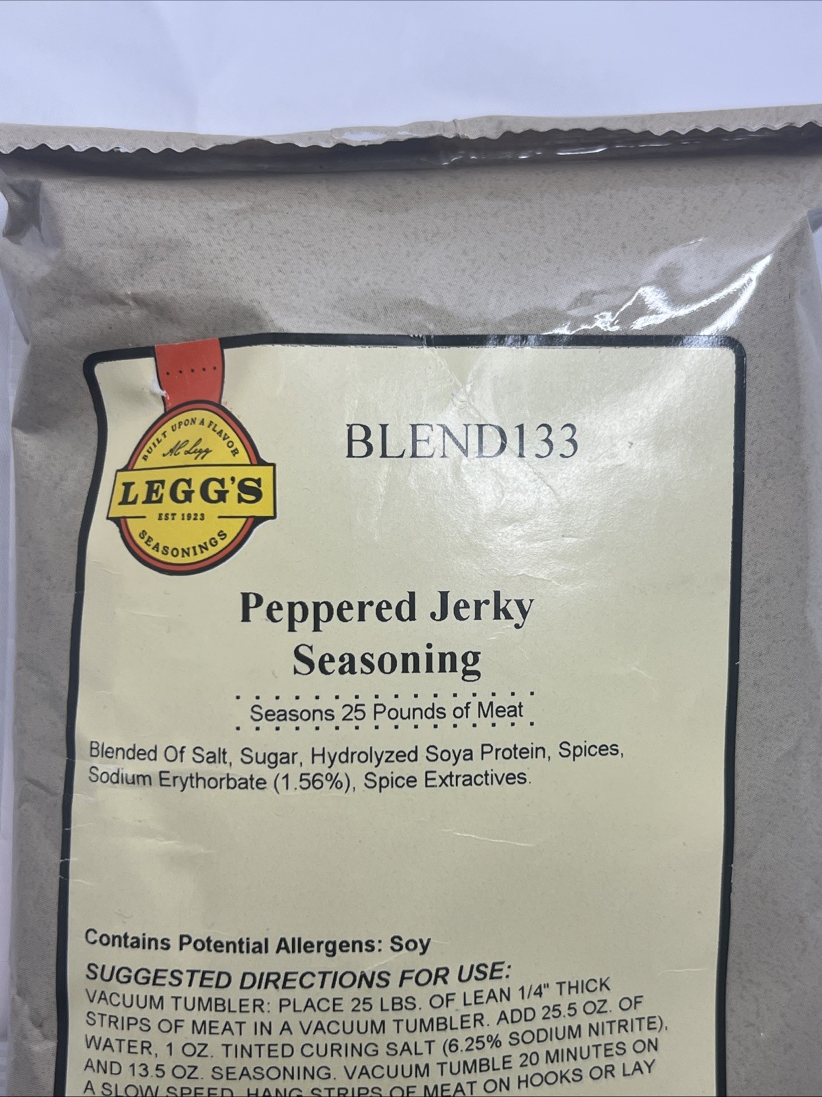 AC Legg Old Plantation Peppered Jerky Seasoning 13.5 Ounces