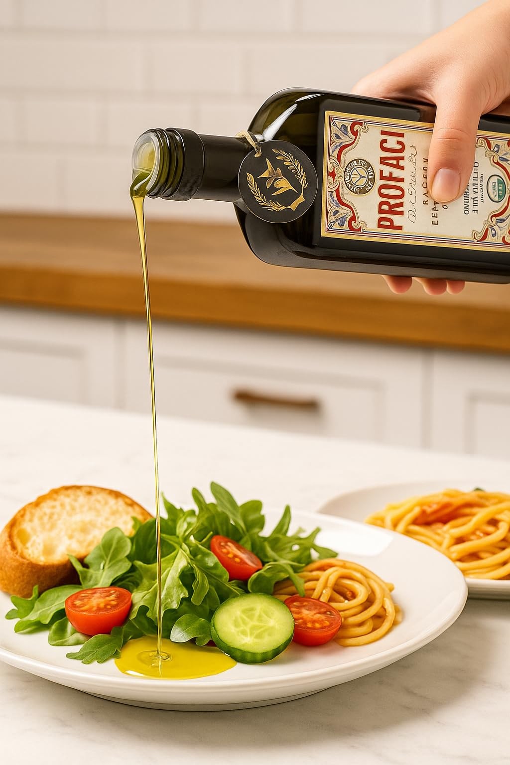 Profaci Sicilian Organic Extra Virgin Olive Oil, 100% Biancolilla Olives, Col…