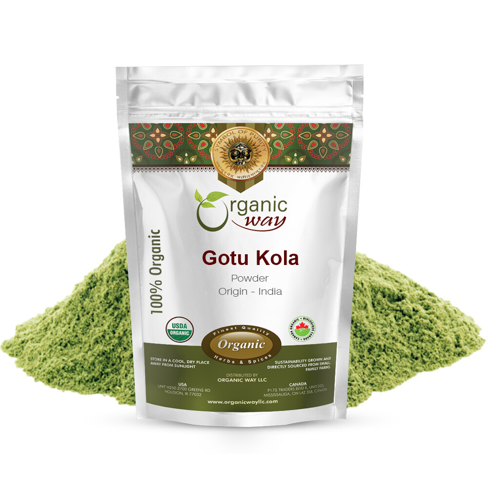 Organic Way Gotu Kola Powder – Organic, Kosher & USDA Certified