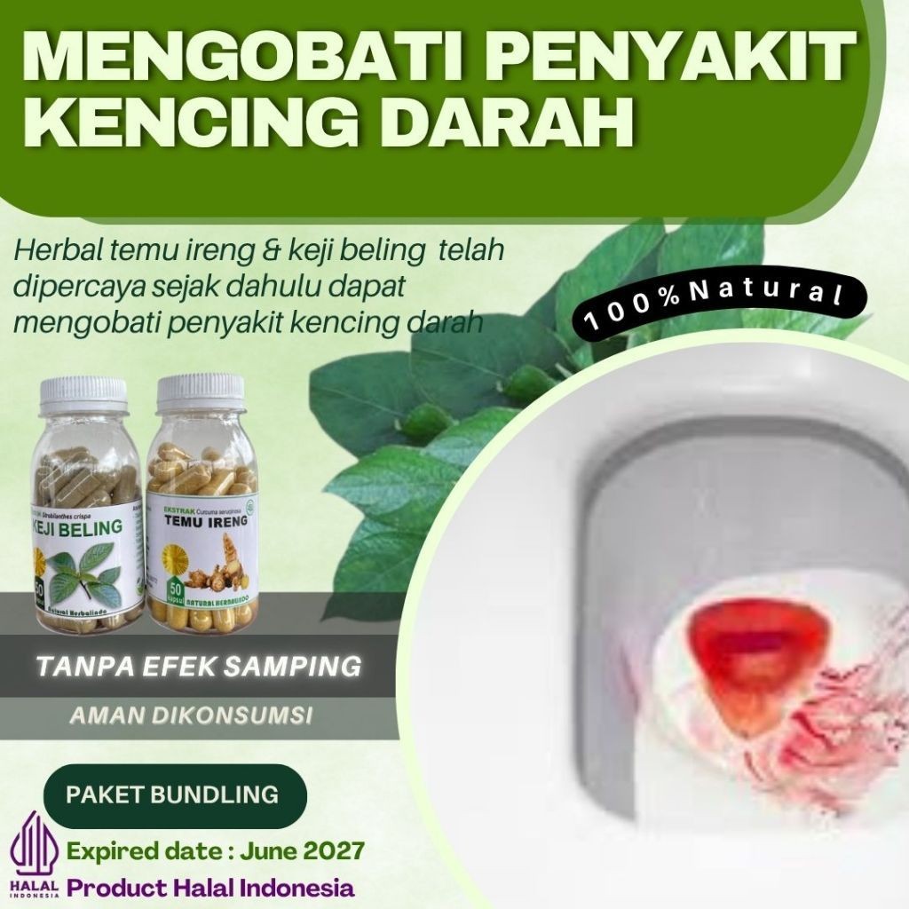 Indonesian Herbal Capsule Bundle Temu Ireng & Keji Beling 2 Bottles