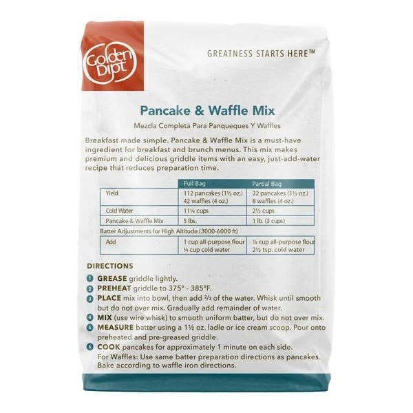 Golden Dipt Complete Pancake and Waffle Mix 5 lb.