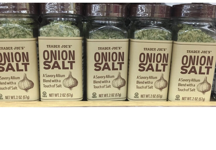 5 PACKS – TRADER JOE’S ONION SALT EACH NET 2 OZ KOSHER