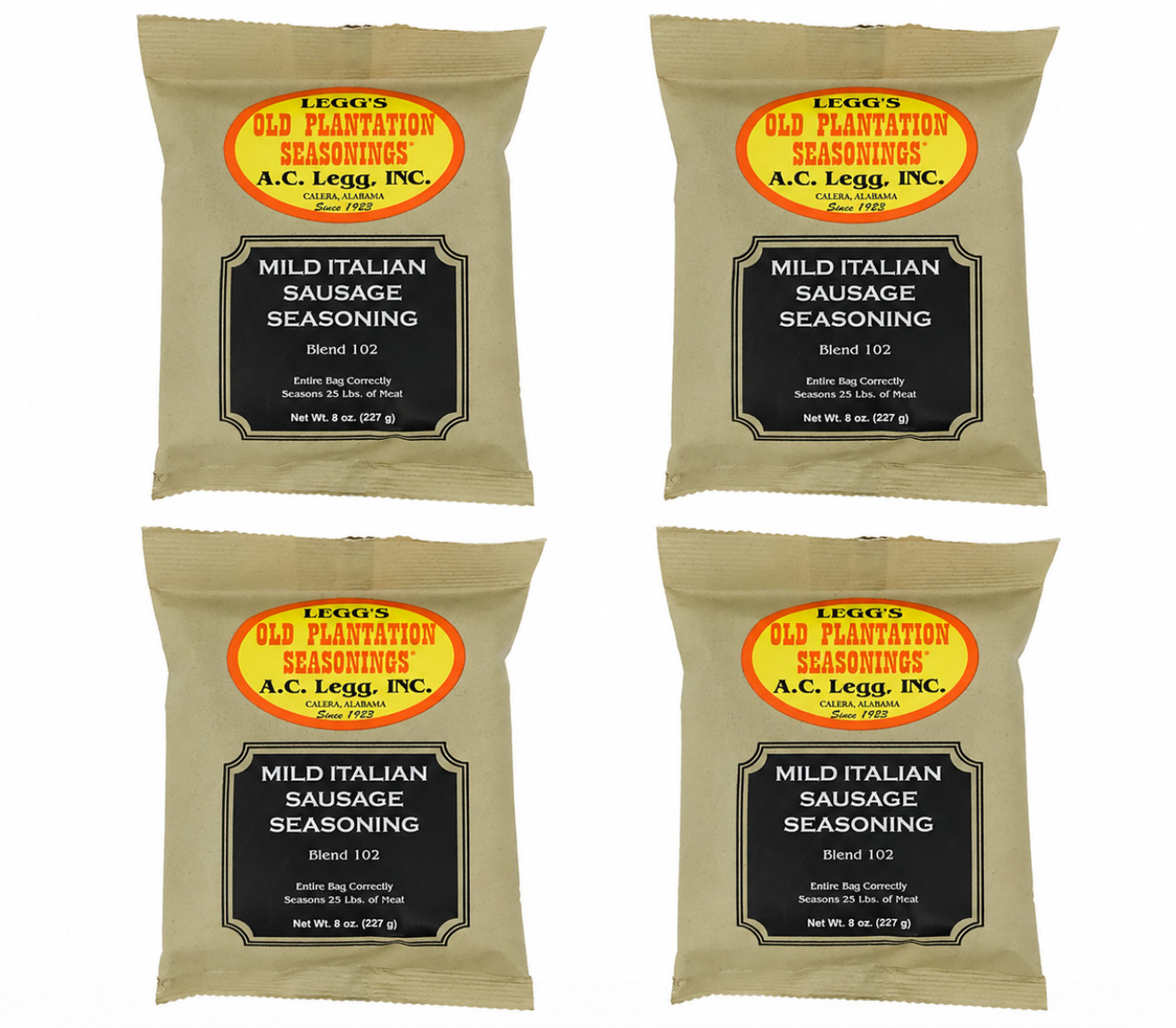 A.C. Legg, Mild Italian Sausage Seasoning, (8 Ounce-Pack Of 4)