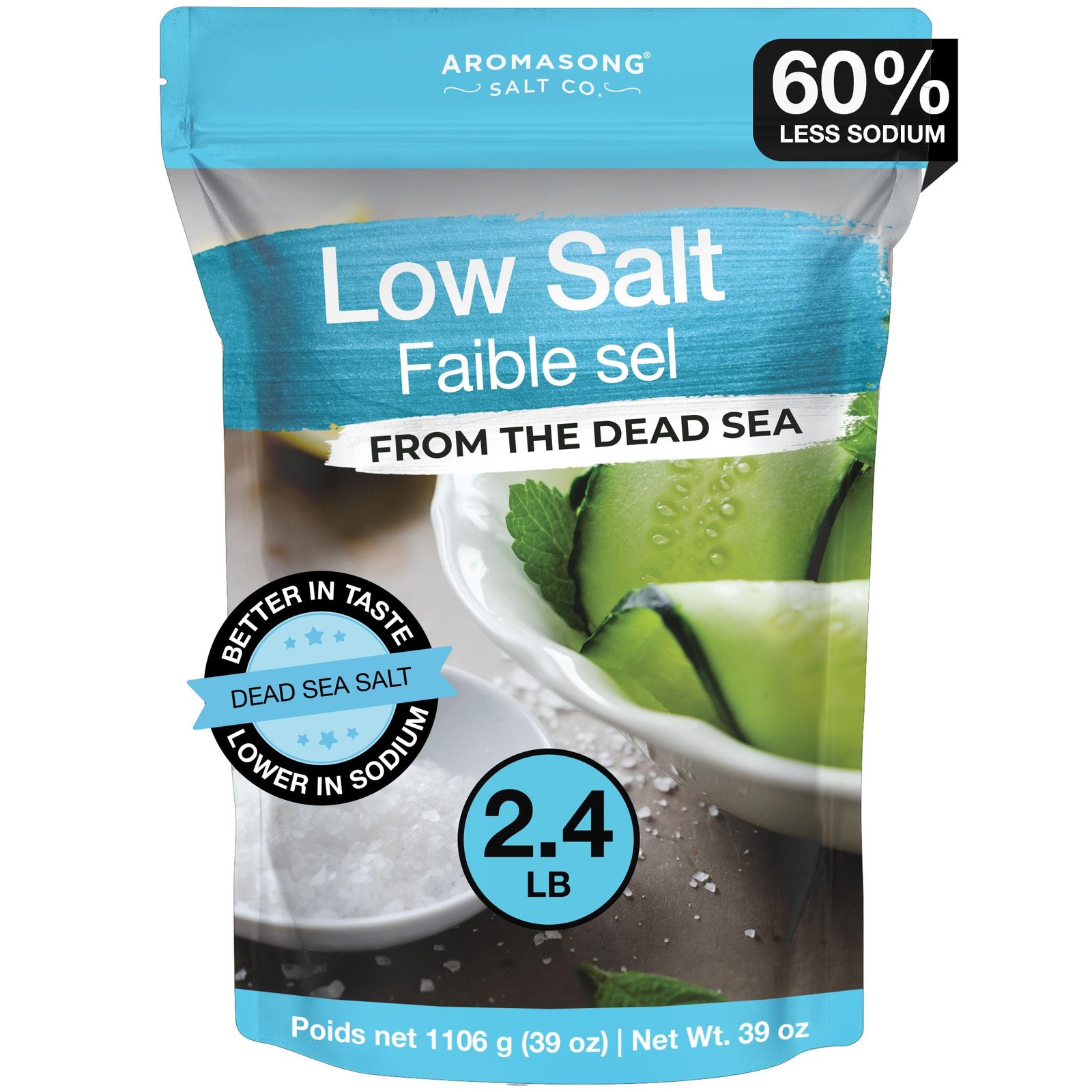 Low Sodium Sea Salt 100% Natural Fine Grain Dead Sea Potassium Chloride with …