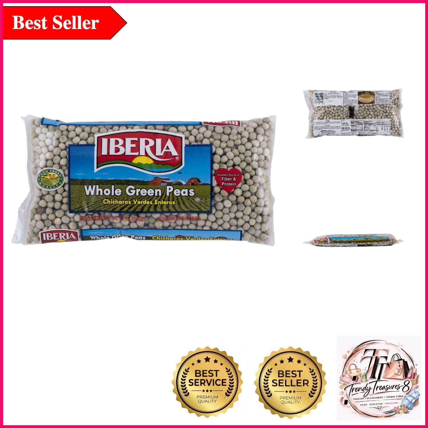 Healthy Whole Green Peas — Versatile, Natural, Low-Calorie Protein