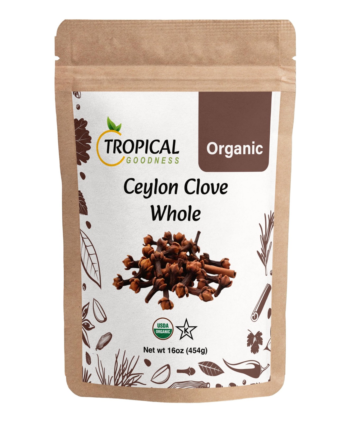 Cloves Whole Organic 16 oz (1 lb) | USDA & Kosher Certified |…