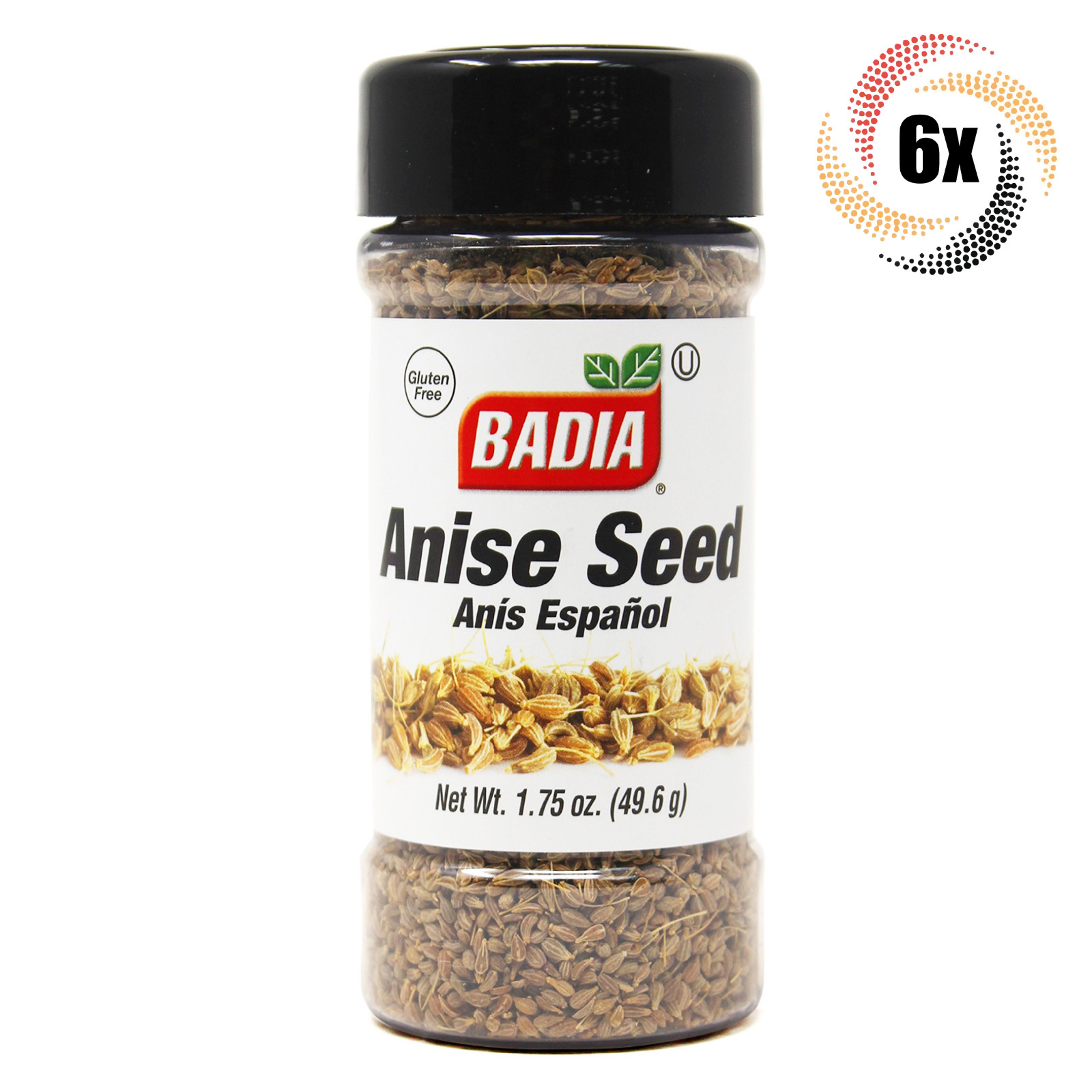 6x Shakers Badia Anise Seed Seasoning | 1.75oz | Gluten Free, No MSG & Kosher