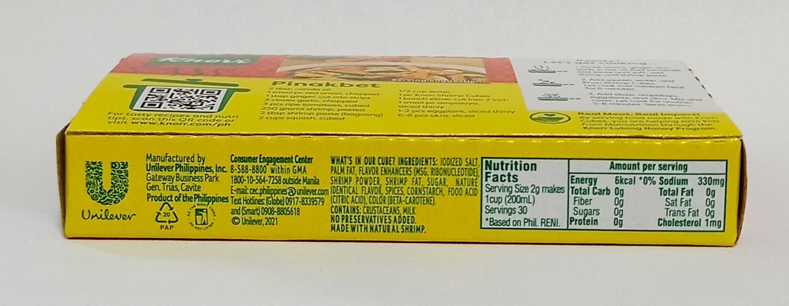 Knorr Shrimp Broth Cubes (3 Packs x 2g) Made With Real Shrimp