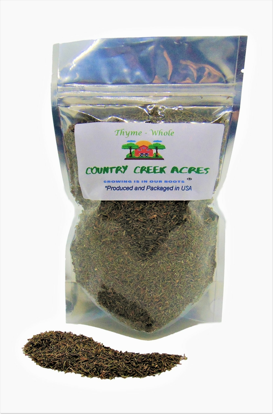 8 oz Thyme Leaves, Dried and Chopped – A Very Earthy Herb – Country Creek LLC
