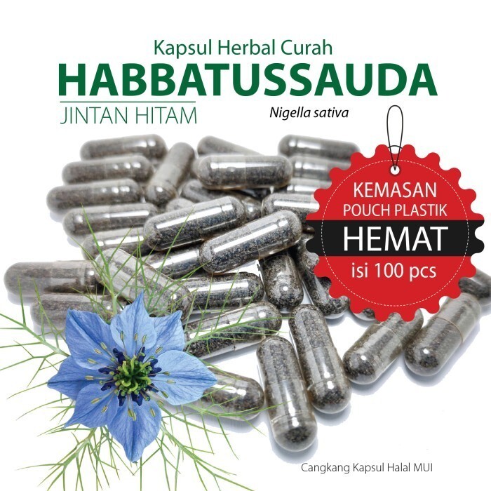 HABBATUSSAUDA / BLACK CUMIN 100 Capsules Organic Herbs Spices Fresh Pure Hygieni