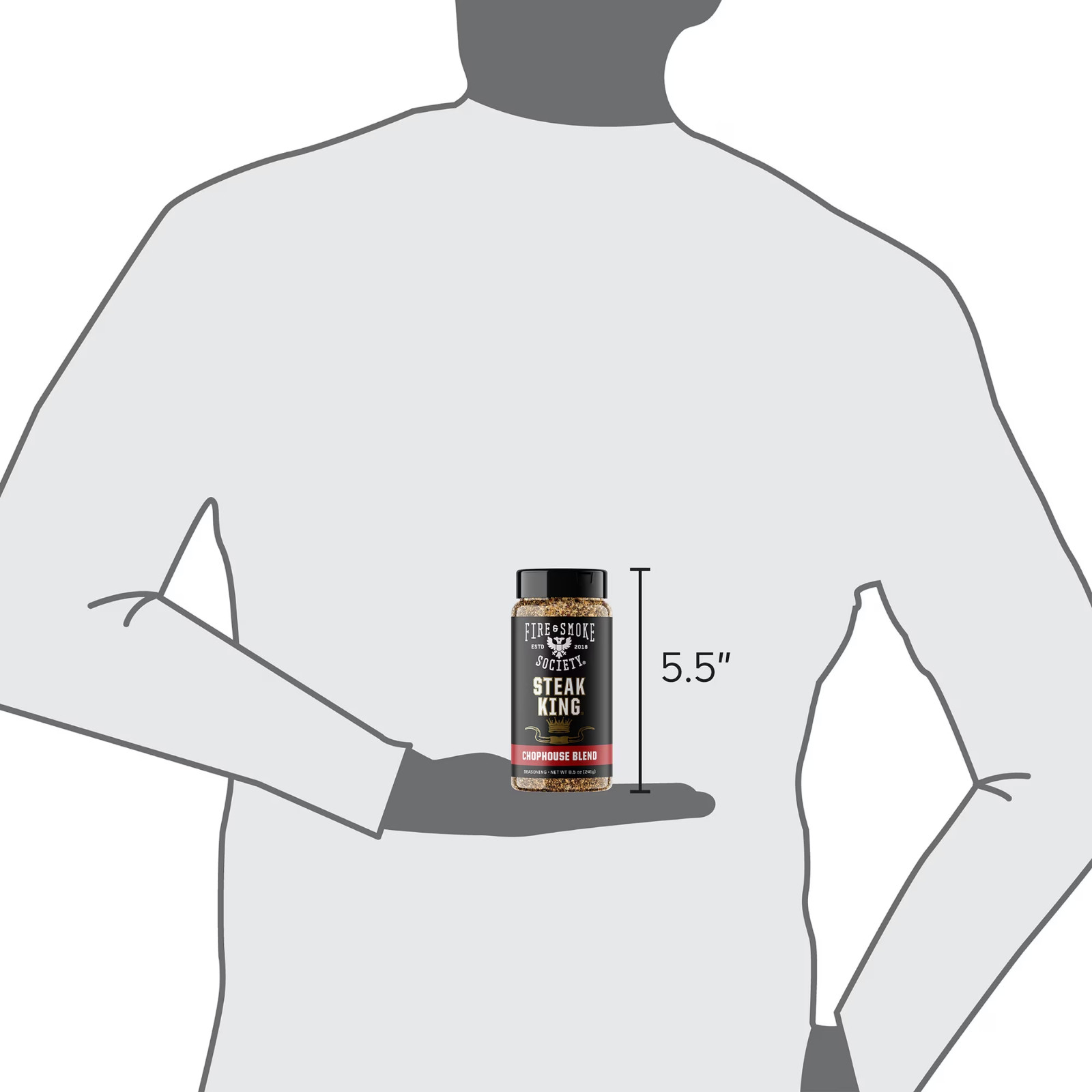 Fire & Smoke Society Steak King Steak Seasoning, BBQ Rub, 8.5 oz ,Fast Shipping