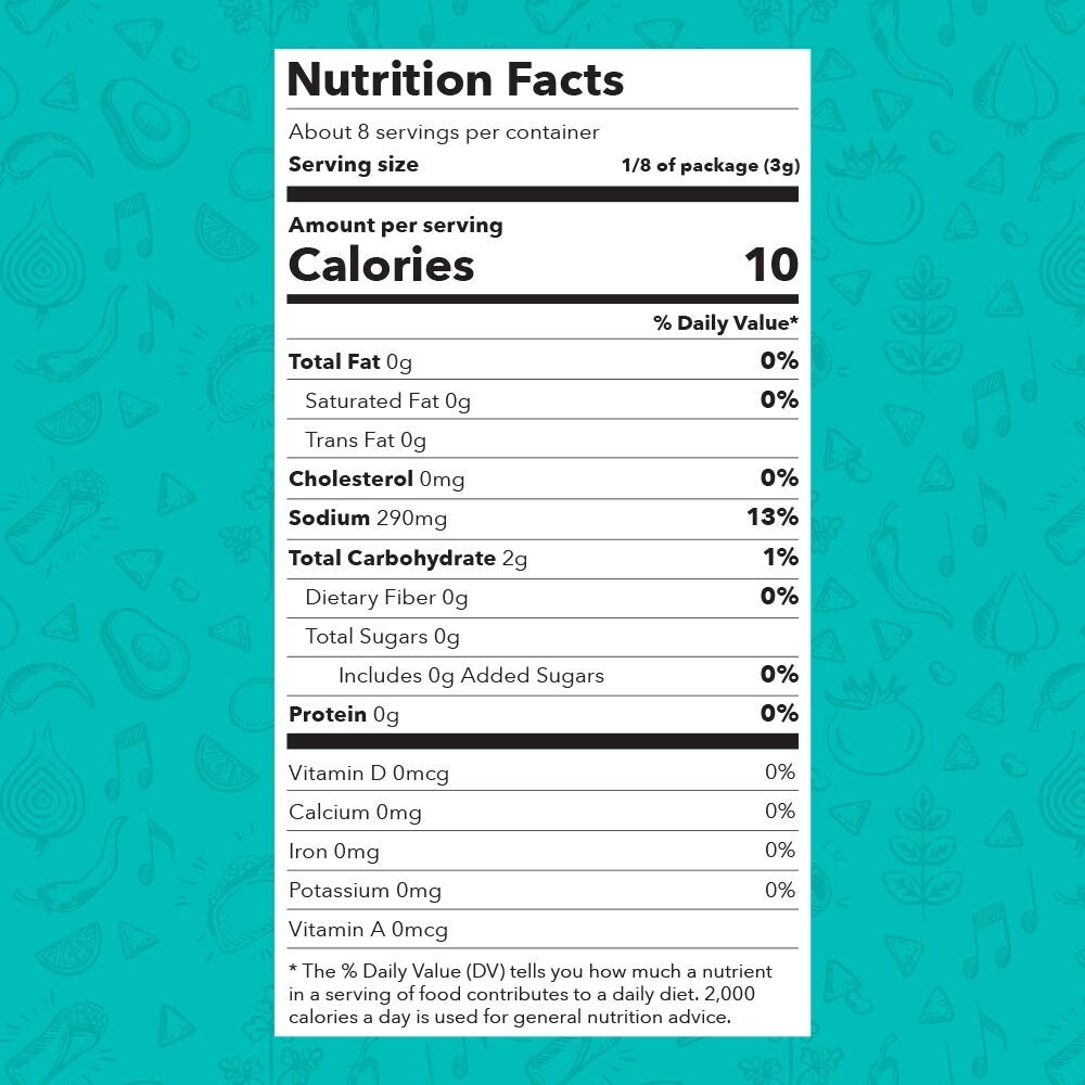 Low-Calorie Taco Seasoning Mix – 24 Packs of 0.78oz – Restaurant Style Flavor
