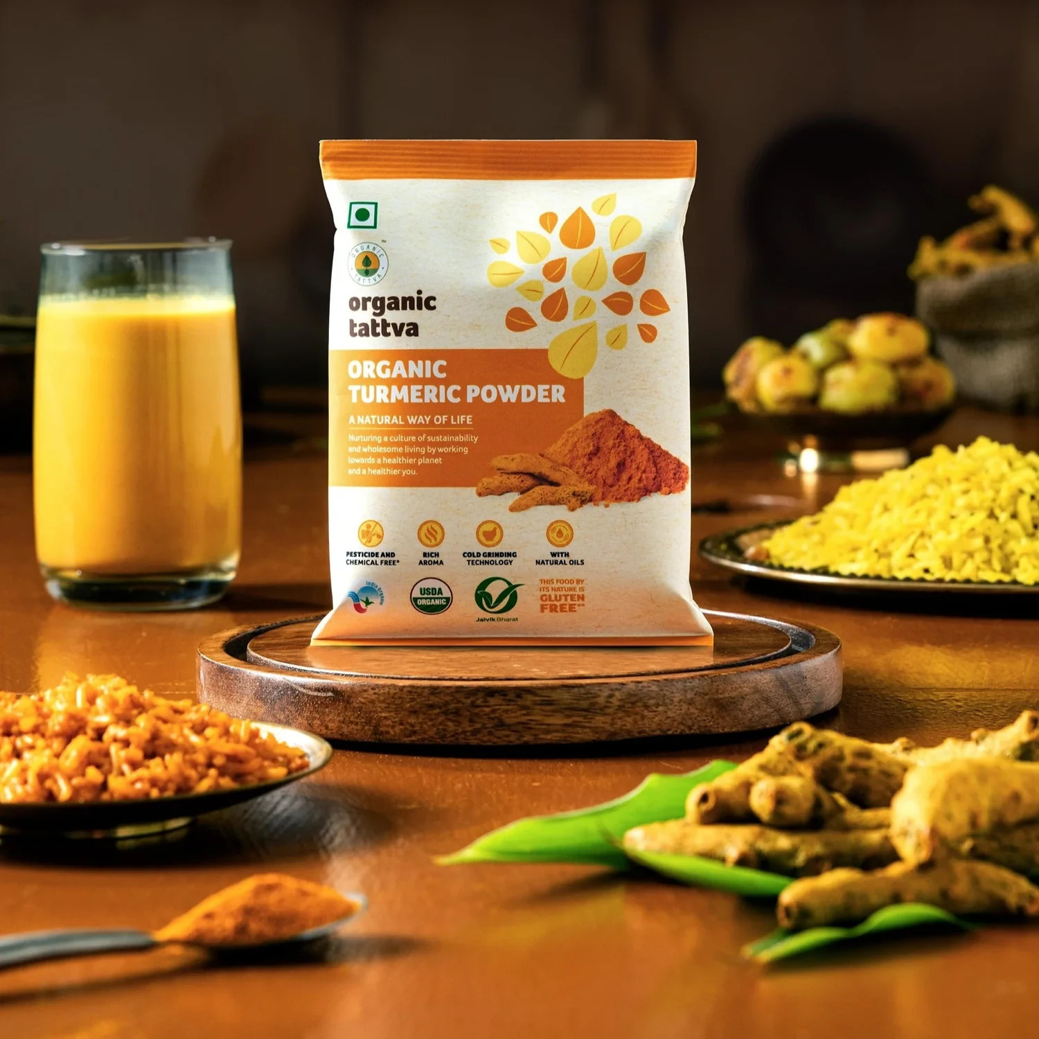 USDA Certified Organic Turmeric Powder Haldi Ground 100g Pure Indian Spice Raw