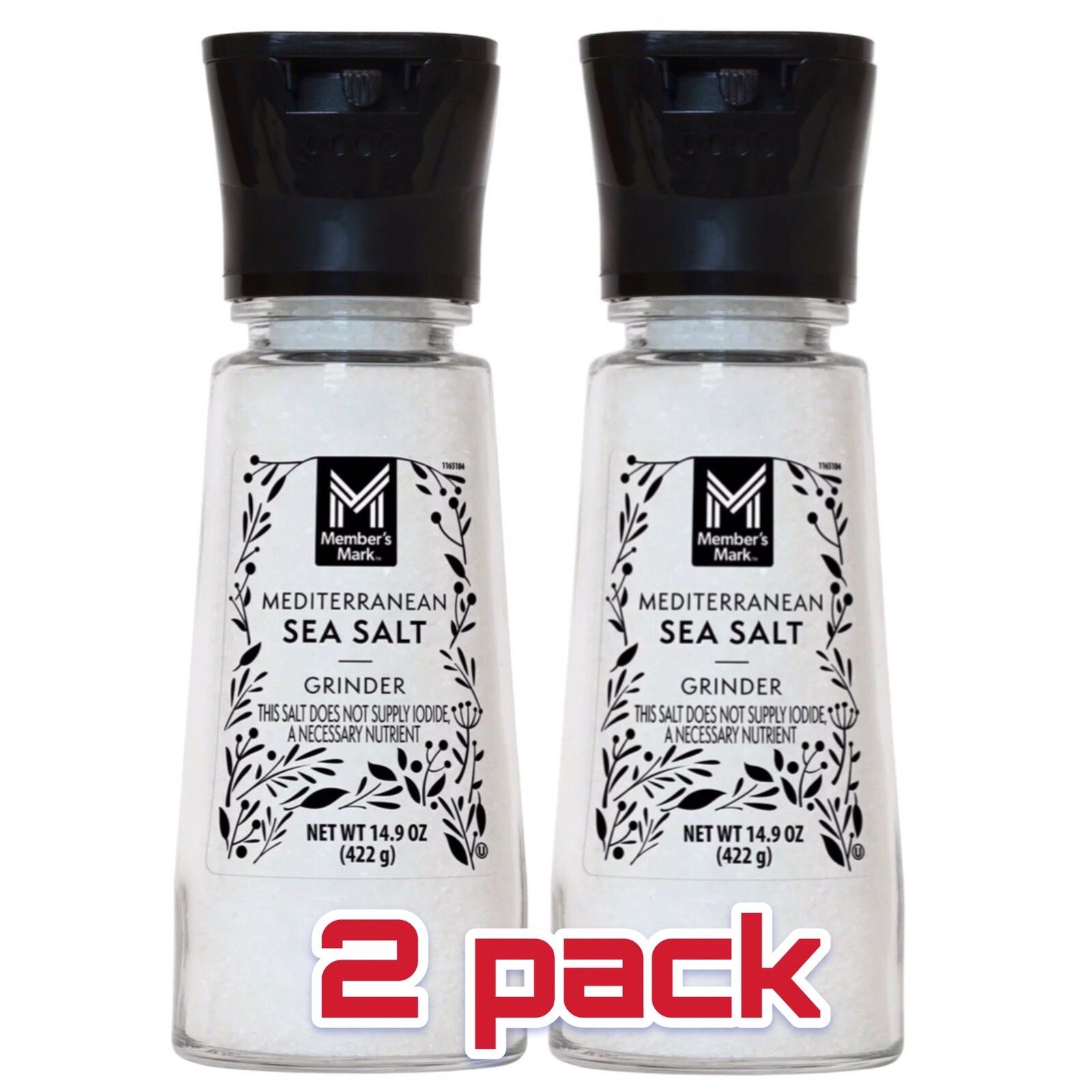 Member’s Mark Mediterranean Sea Salt Grinder, 14.9 Oz 🔥*2 PK