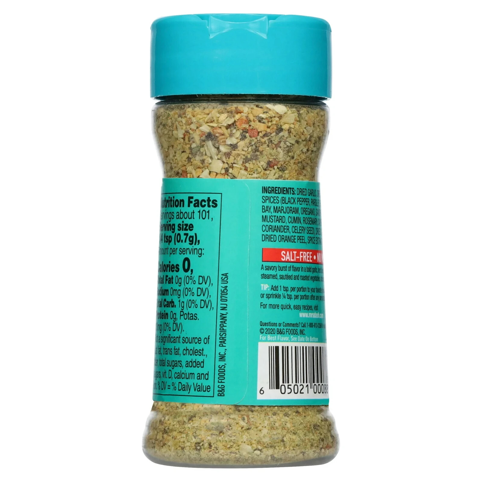 Dash Garlic & Herb Seasoning Blend, Salt-Free Kosher 4-Pack, 2.5 oz Each –