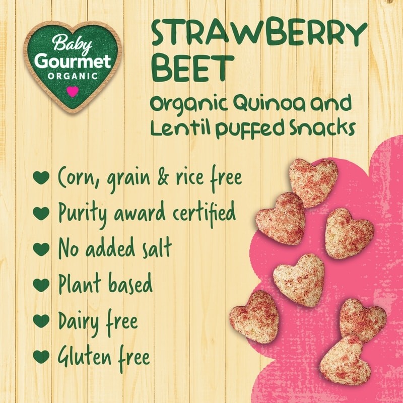 2-Pack Baby Gourmet Organic Puffies Strawberry Beet