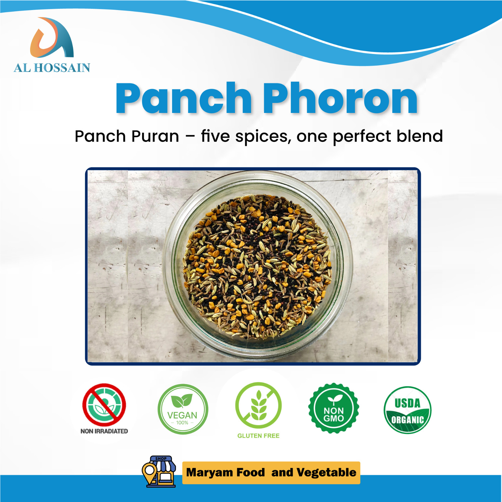 Panch Puran 250g | 5-Spice Blend | Fenugreek, Mustard, Cumin, Fennel & Nigella