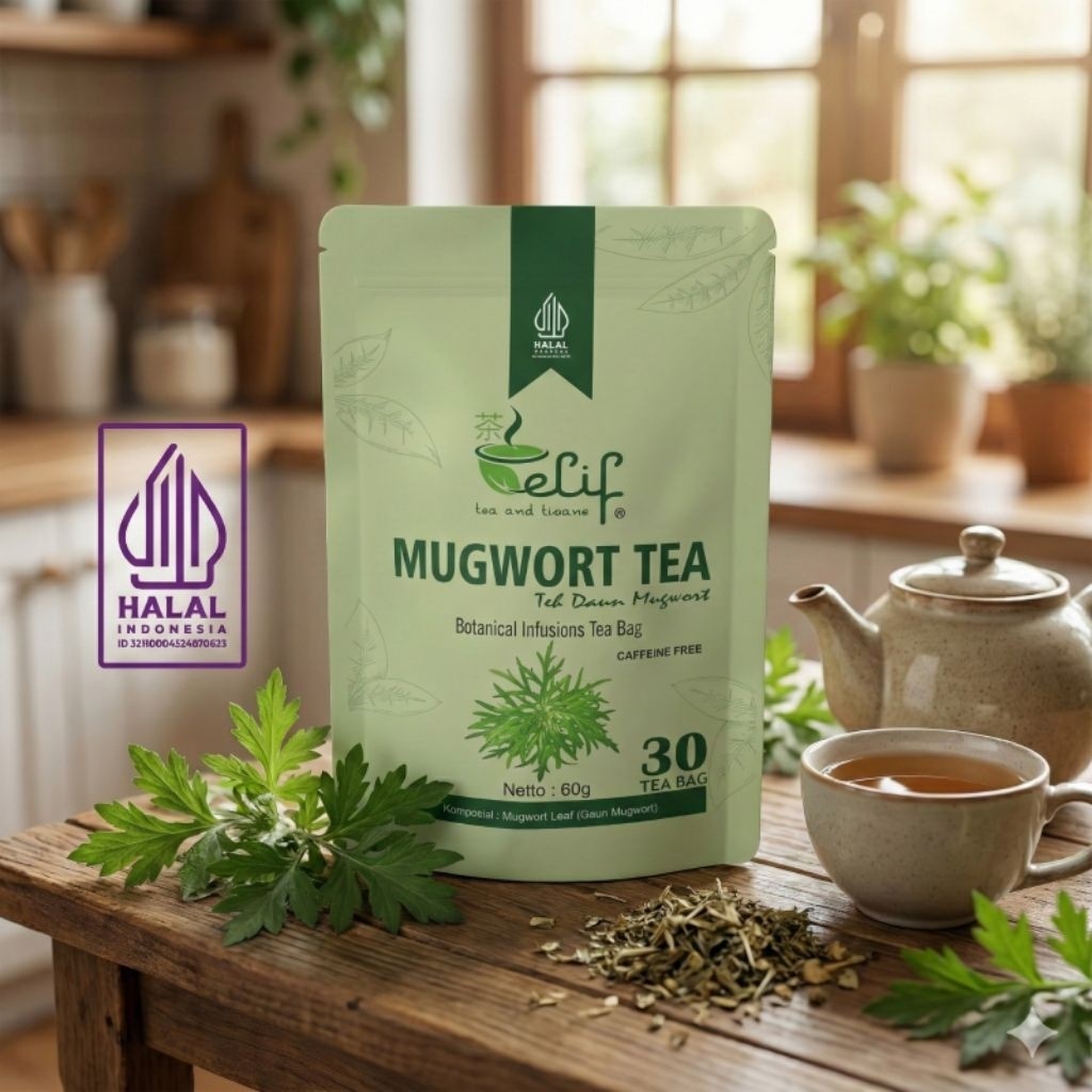 Mugwort Tea 50g 30 Tea Bags Herbal Infusion For Daily Ritual Botanical Blend