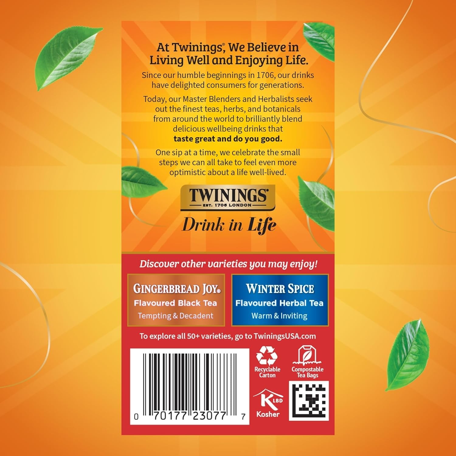 Twinings Christmas Tea – Black Blended with Spicy 20 Count (Pack of 2)