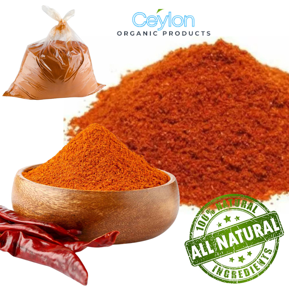 Organic Dried Hand made ground Red Chili Powder High Quality Pure Ceylon