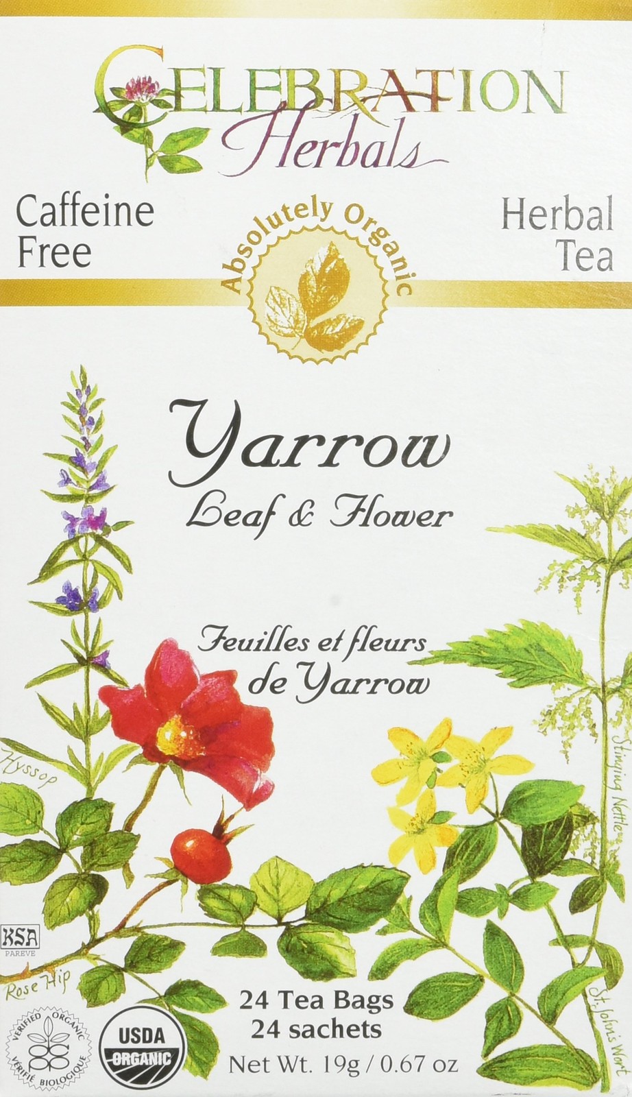 CELEBRATION HERBALS Yarrow Leaf & Flower Tea, 24 CT 24 Count
