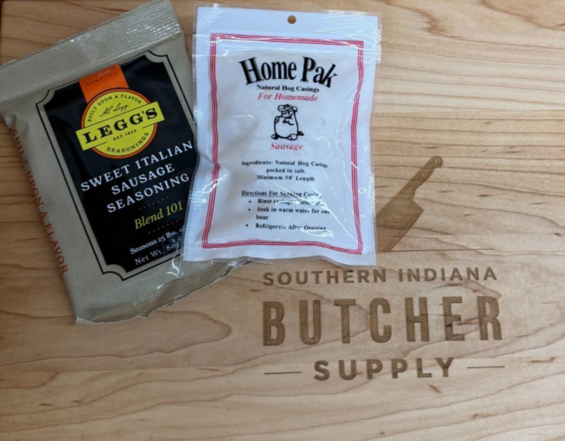 25 Pound Fresh Sweet Italian Sausage Kit w/ Hog Casings – FREE SHIPPING