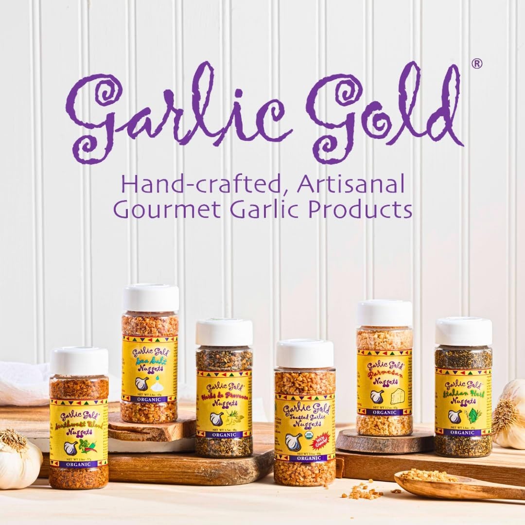Gourmet Roasted Garlic Nuggets, USDA Organic, 2.1oz x 6 Pack