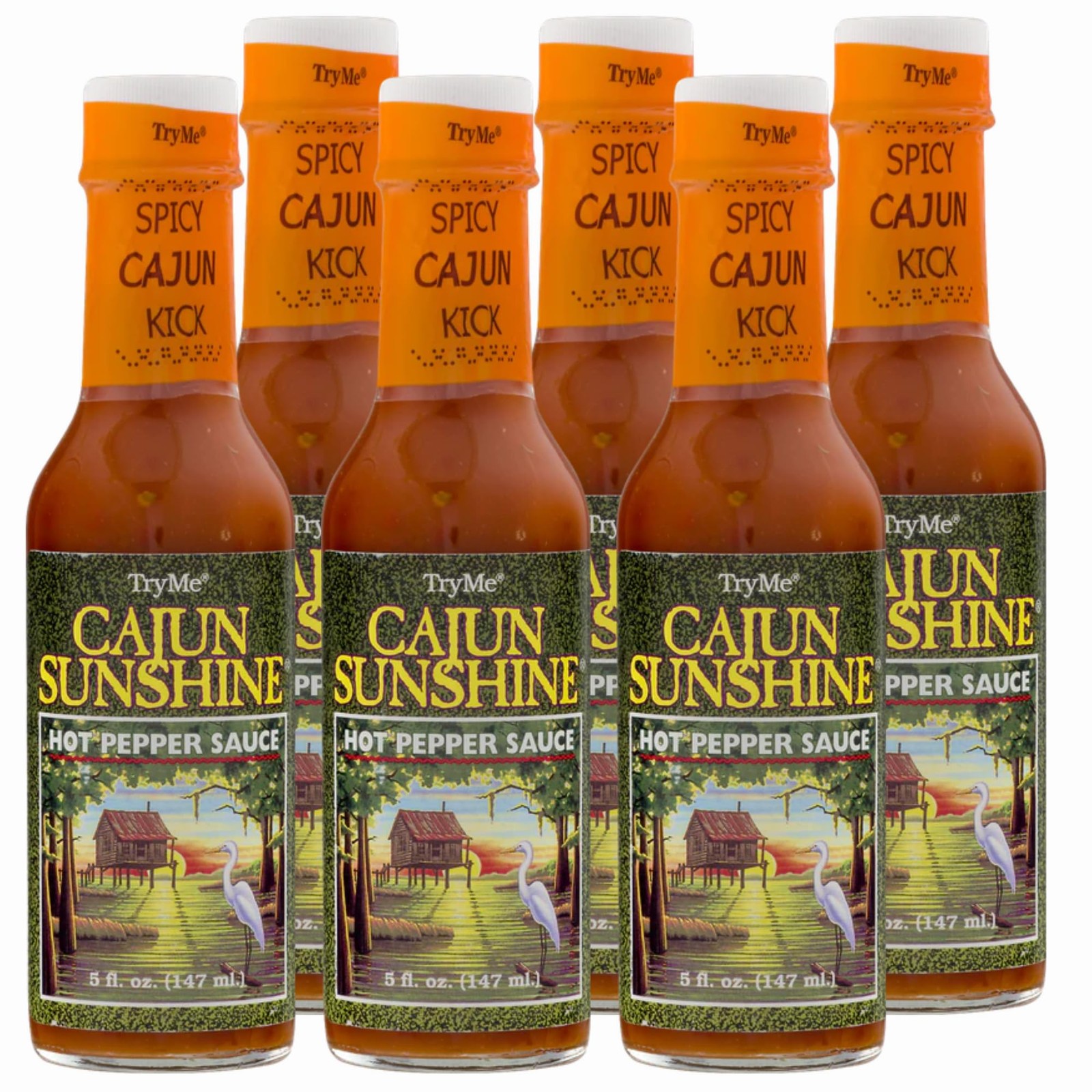 Cajun Sunshine Sauce 5oz Pack of 6 Flavorful Cajun Seasoning Ideal for Cooking
