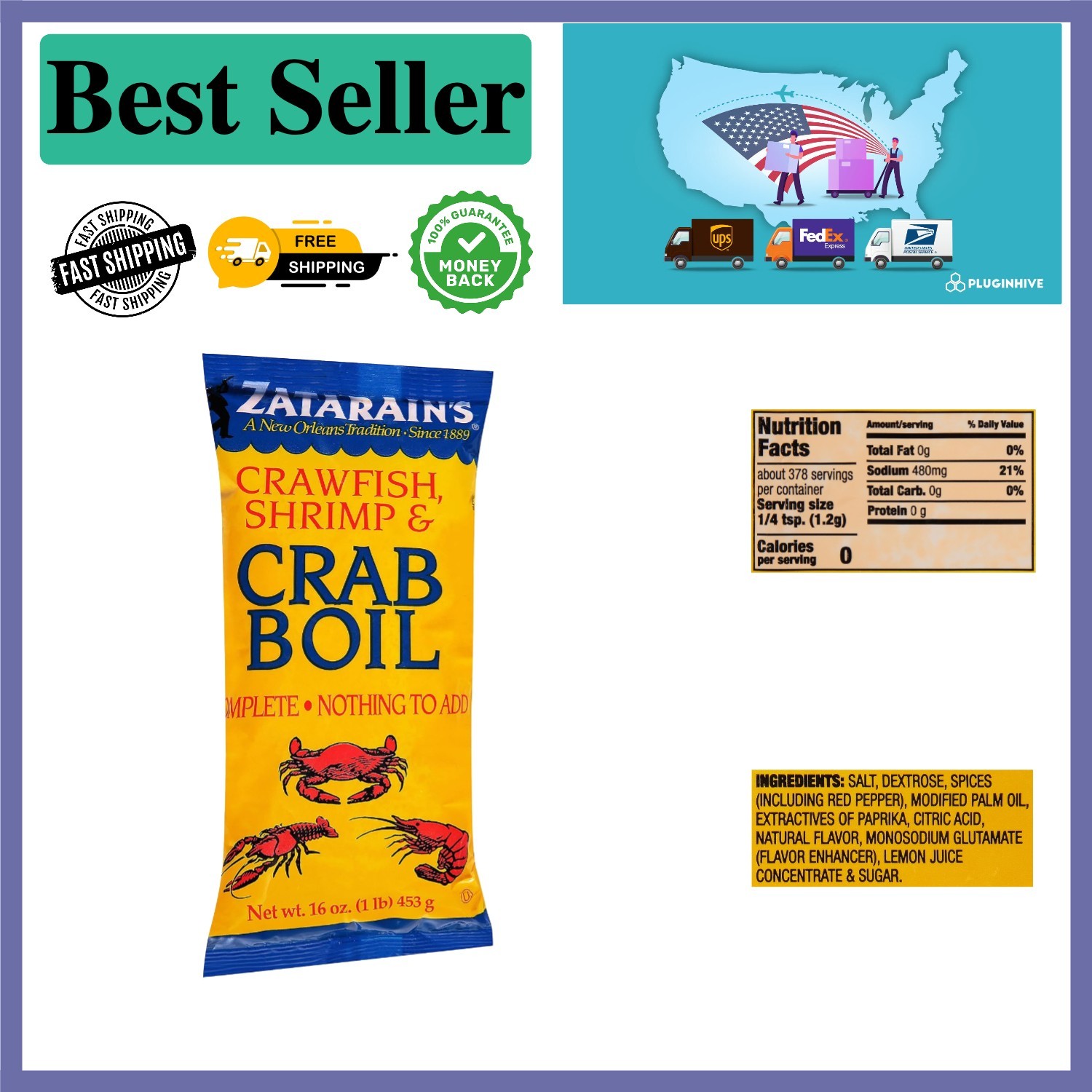 16 oz Family-Size Crawfish, Shrimp & Crab Boil Seasoning – Kosher & Simple