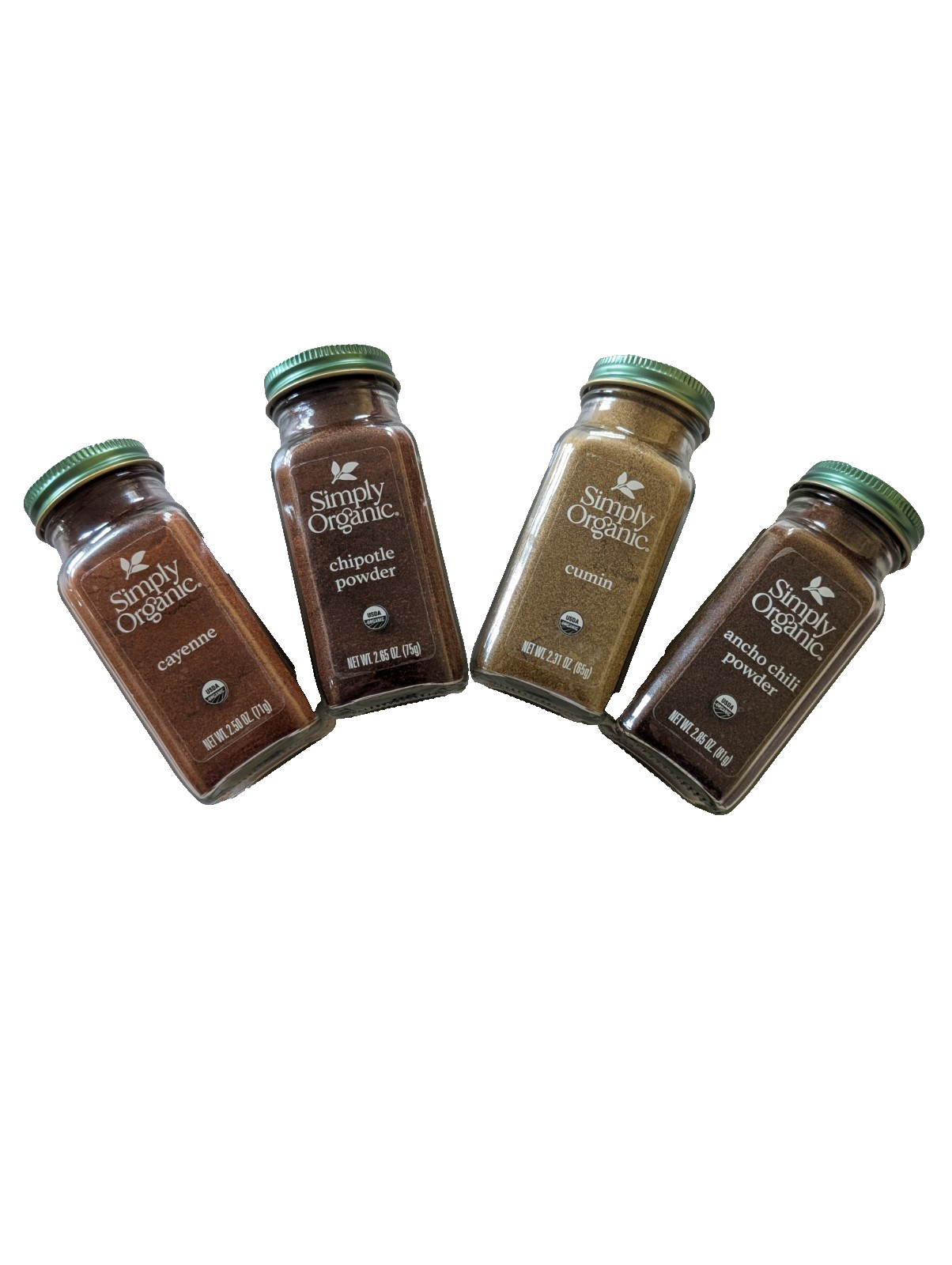 Simply Organic Spice Set 4 Pack Taco Seasoning Kit Cumin Chipotle Ancho Cayenne
