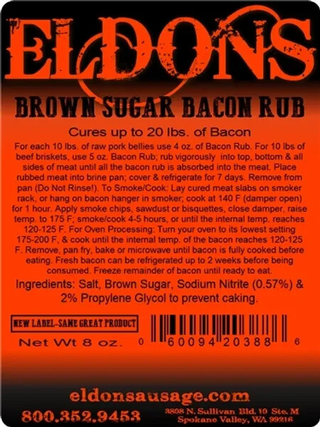 Eldon’s Premium Bacon Cure Rub 3 Flavor Sampler Original, Maple, Brown Sugar