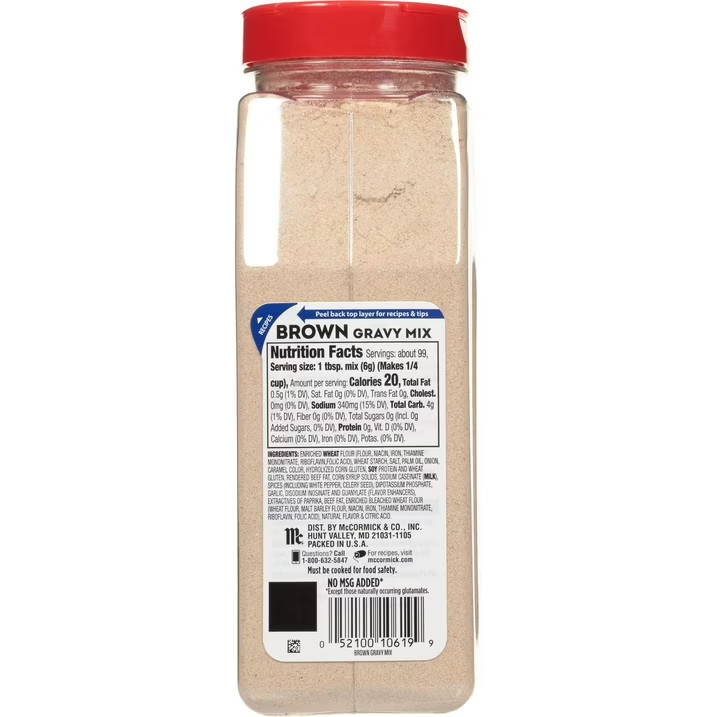 2 PACK – McCormick Brown Gravy Mix (21 oz.) Total 42 oz. FREE SHIPPING