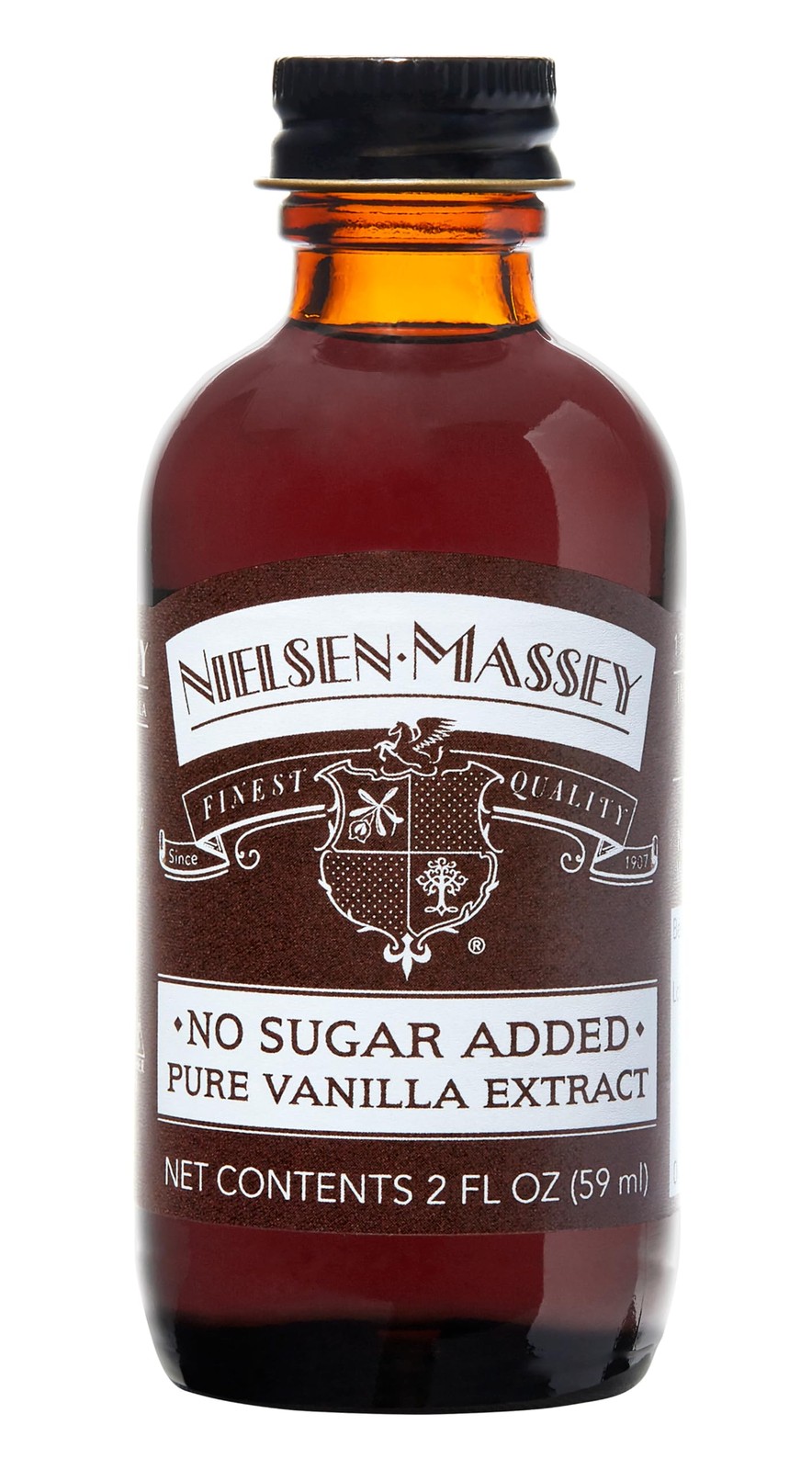 No Sugar Added Pure Vanilla Extract for Baking and Cooking, 2 Ounce Bottle