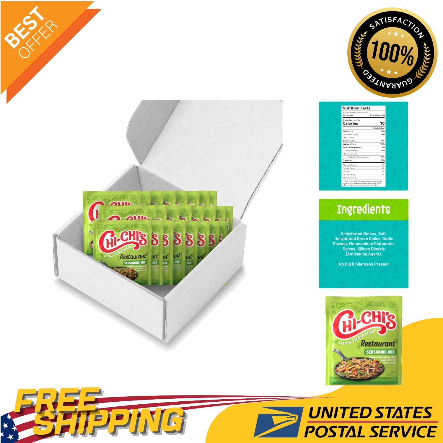 24-Pack CHI-CHI’S 0.78 Ounce Restaurant-Style Taco Seasoning Mix for Tasty Meals