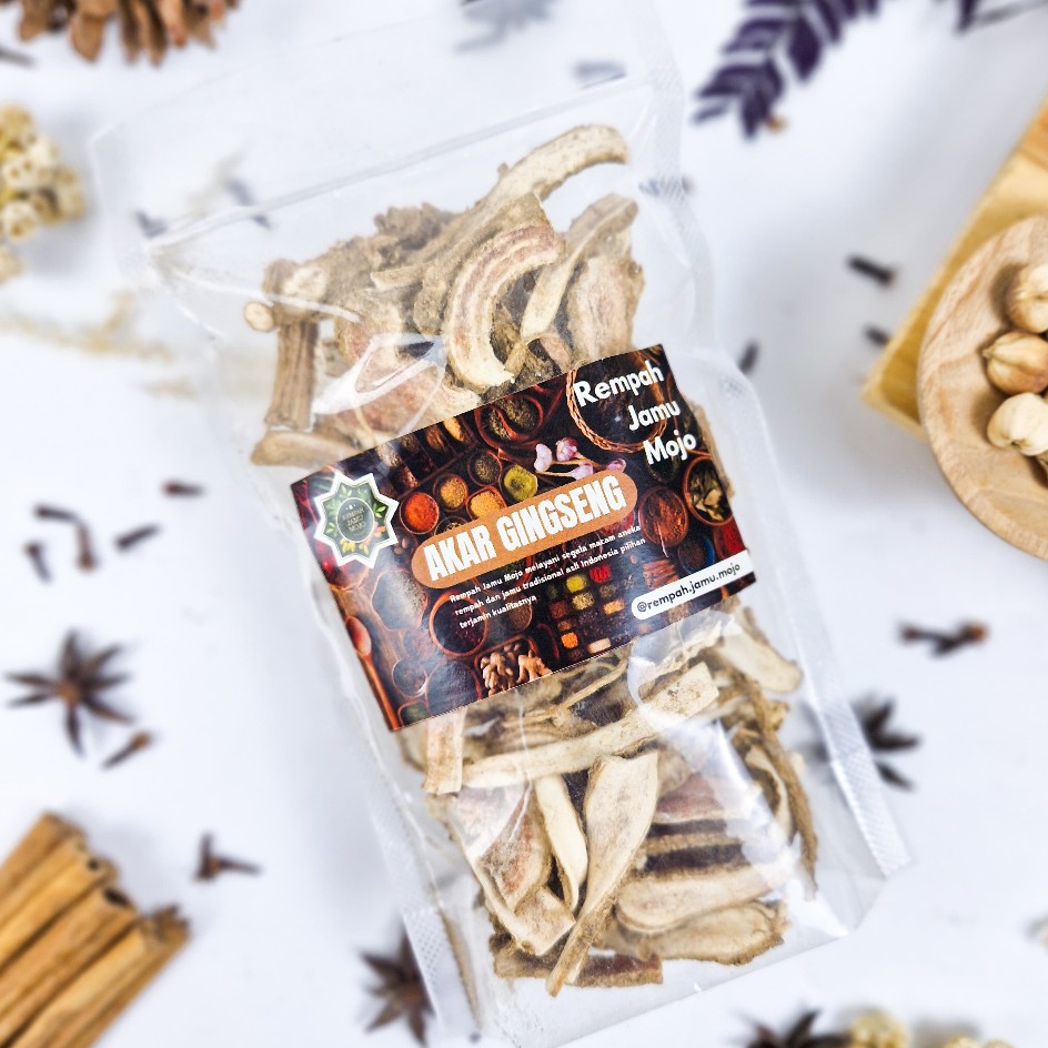 Javanese Ginseng Root Slices 100g dried herbal ingredient for mindful cooking