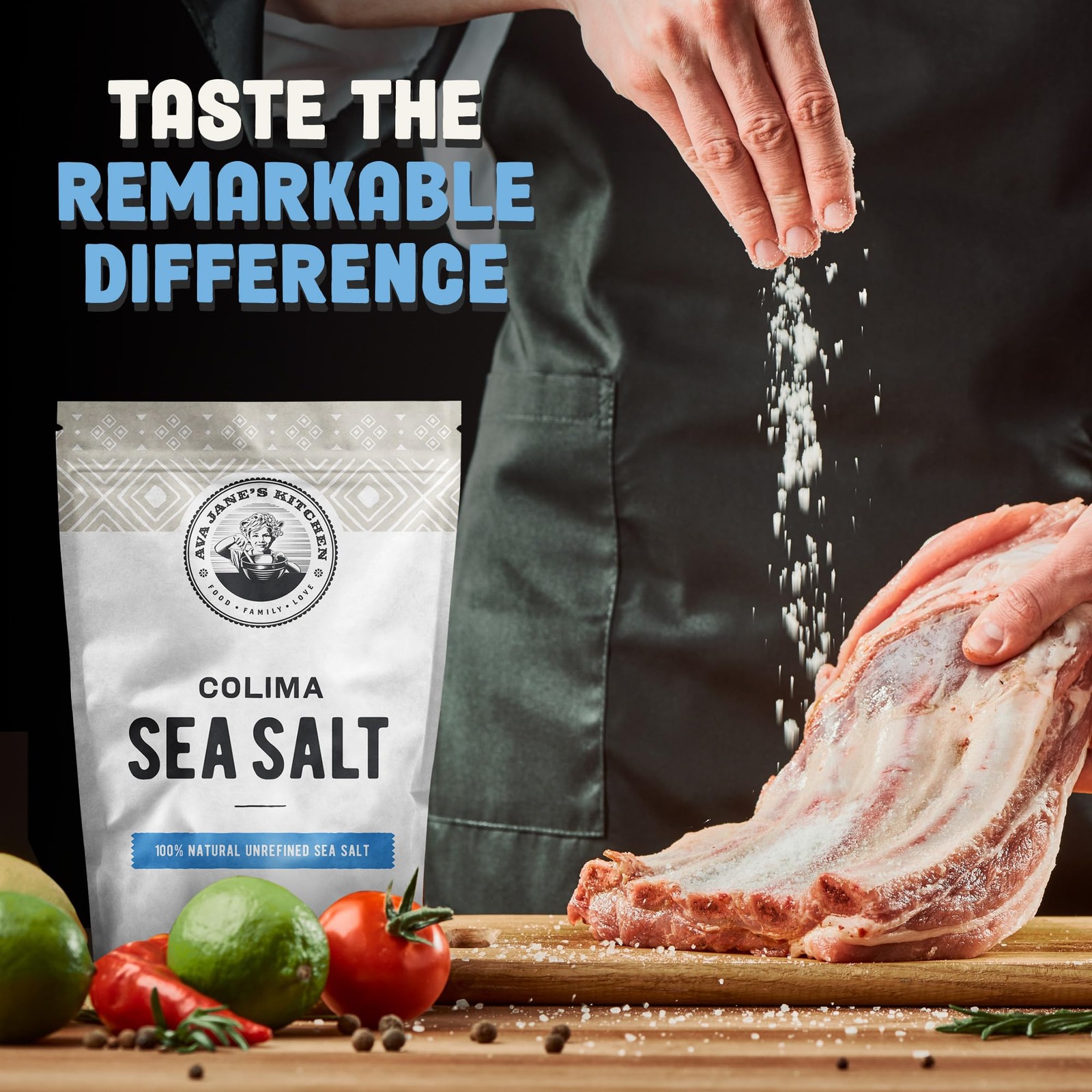 Ava Jane’s Kitchen – Colima Coarse Sea Salt – 100% 8 Ounce (Pack of 1)