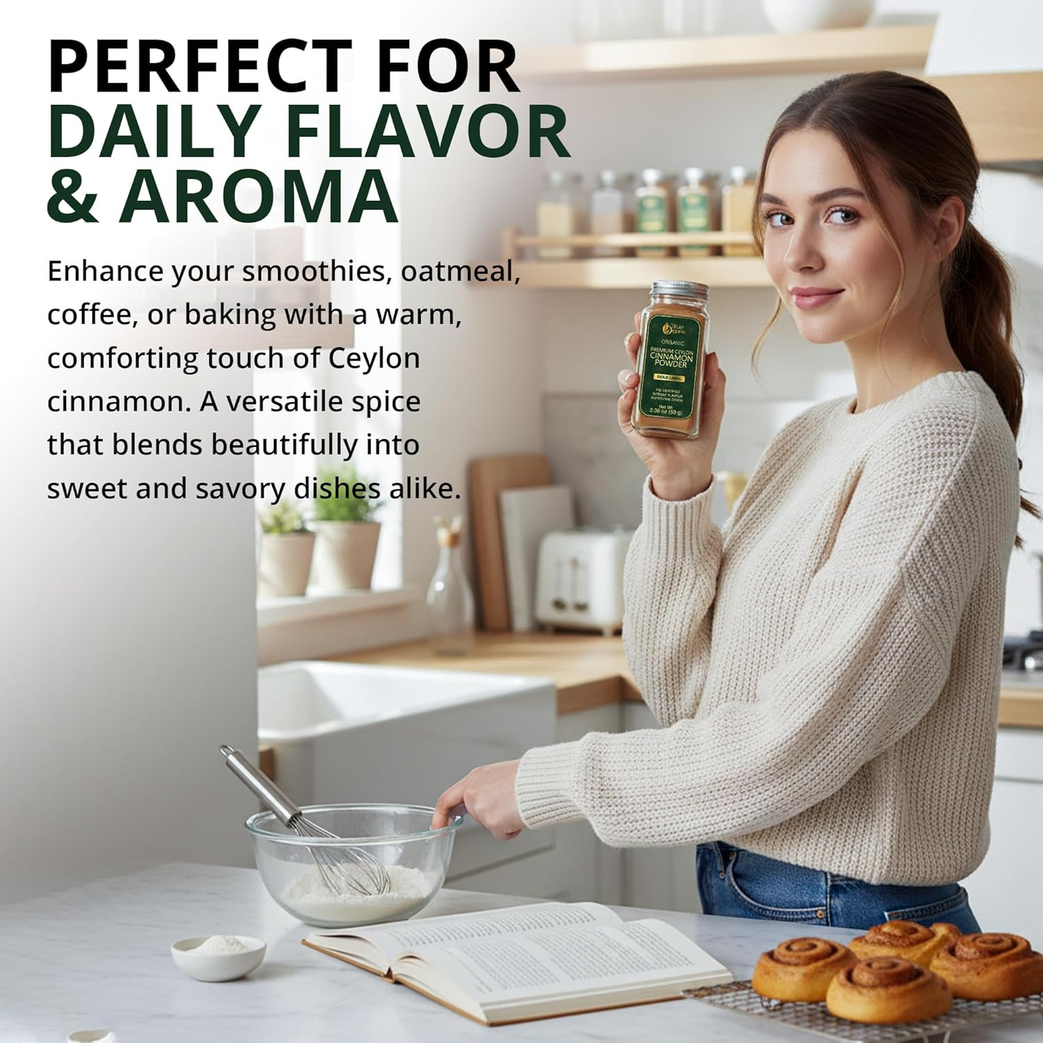 Premium Ceylon Cinnamon Powder | 2.08 Oz | Extra Fine Grade | Intense Flavor | P