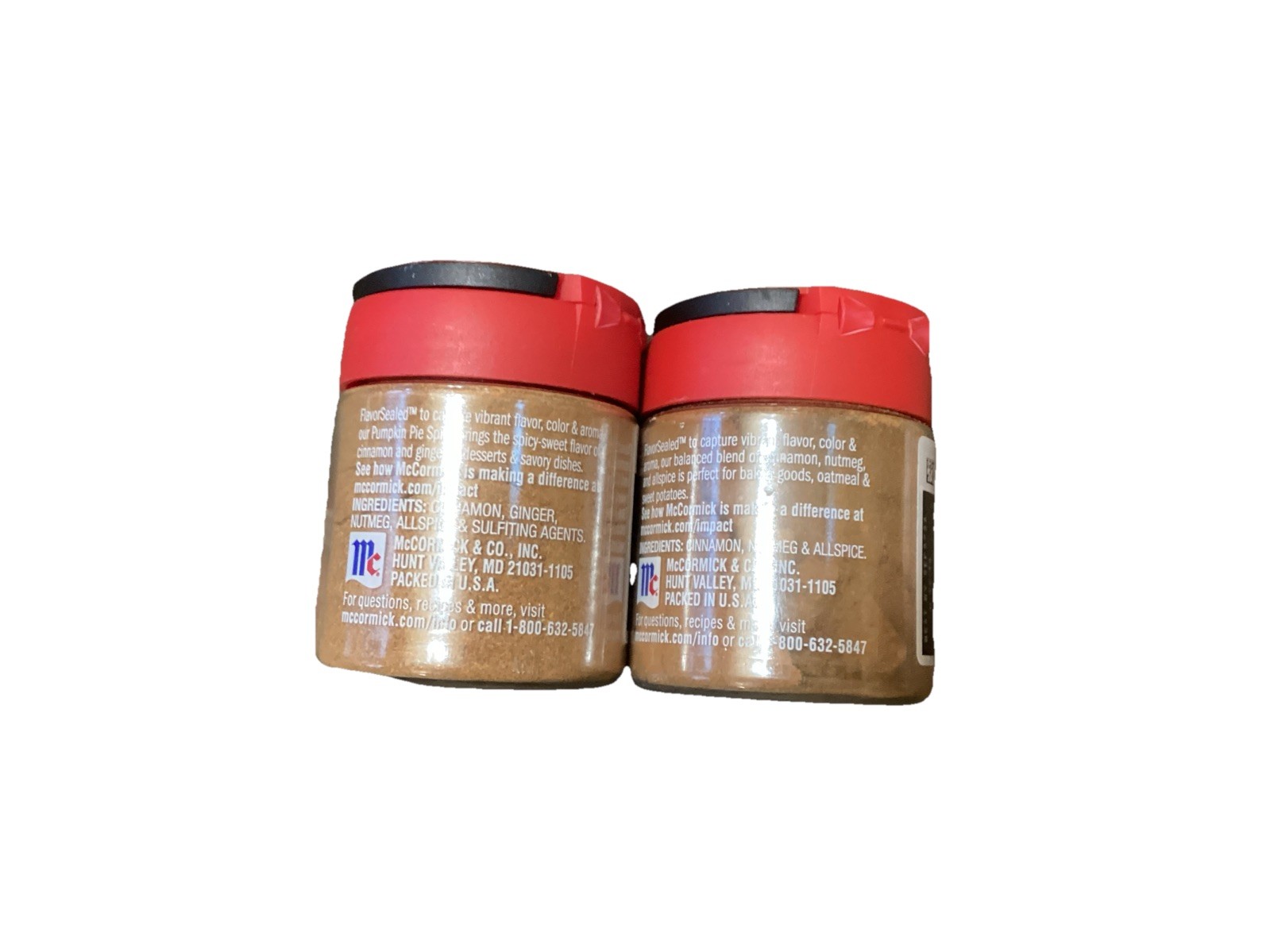 McCormick Apple Pie Spice & Pumpkin Pie Spice Set 1.12 oz Non GMO