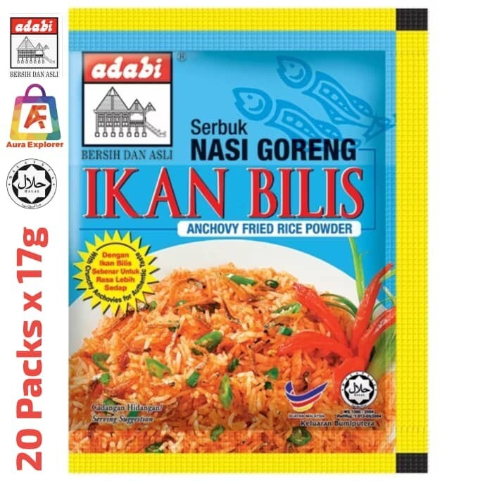 ADABI Serbuk Nasi Goreng Ikan Bilis / Fried Rice Seasoning 17g X 20