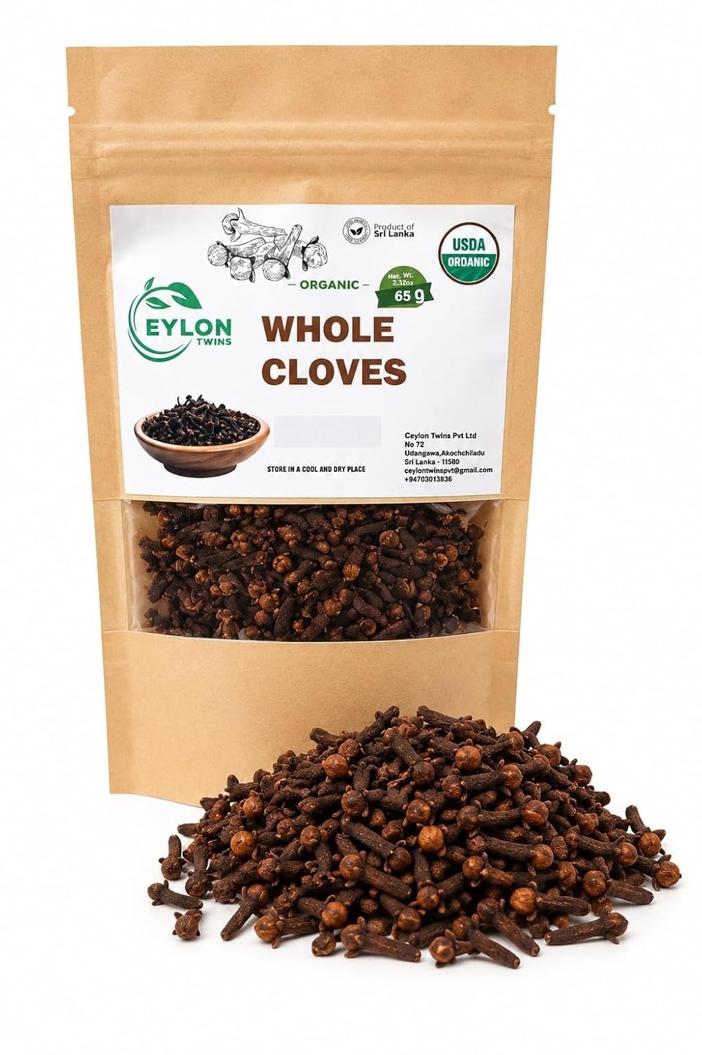 Hand-Picked 2.5 Oz Sri Lankan Organic Cloves – Enhance Your Culinary Creations
