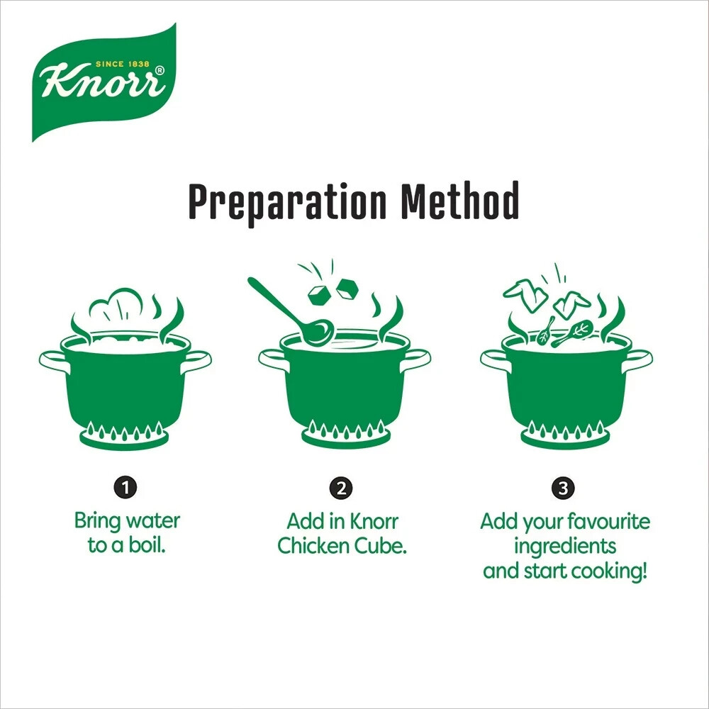 Knorr Chicken Seasoning Cubes – 60g x 3 | All-Purpose Flavor Enhancer |