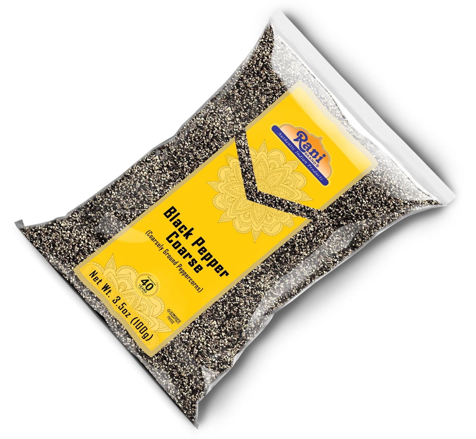 Rani Black Pepper Coarse Ground 28 Mesh (Table Grind), Premium Indian 3.5oz
