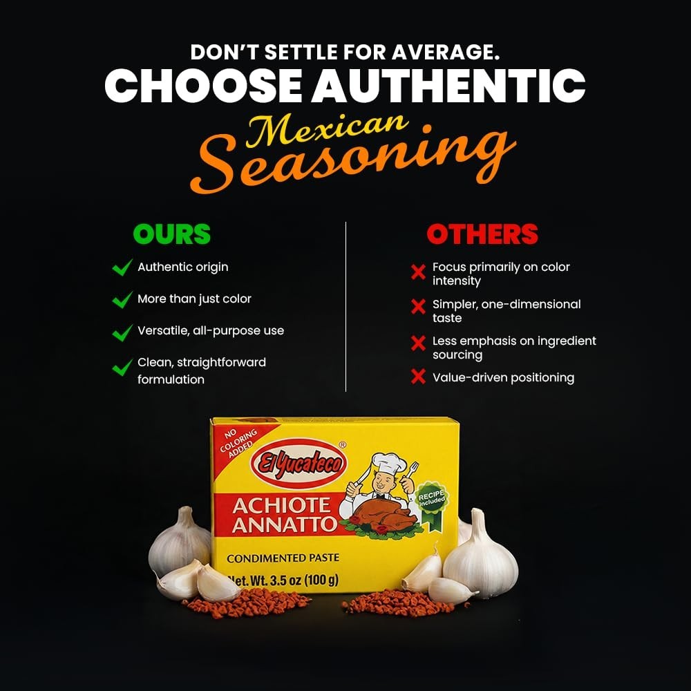 Rich Annatto Achiote Paste – 3 Pack (3.5 oz each) for Traditional Mexican Flavor